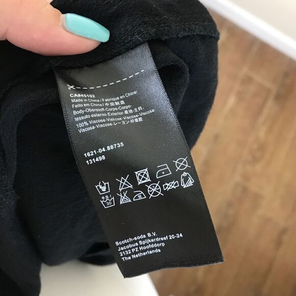 Scotch & Soda Paradise Cove Black Maxi Dress SZ 6 - Picture 7 of 8